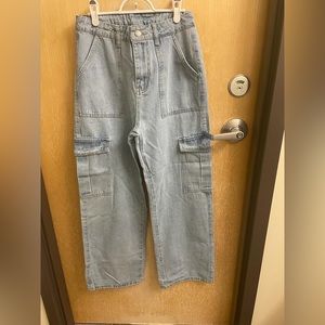 High Waisted Flap Pocket Cargos